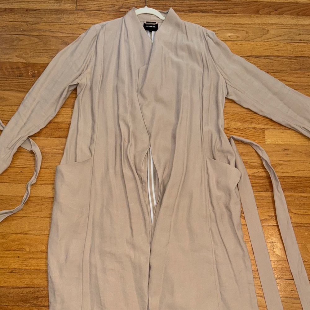 Express Tan Open Front Cardigan